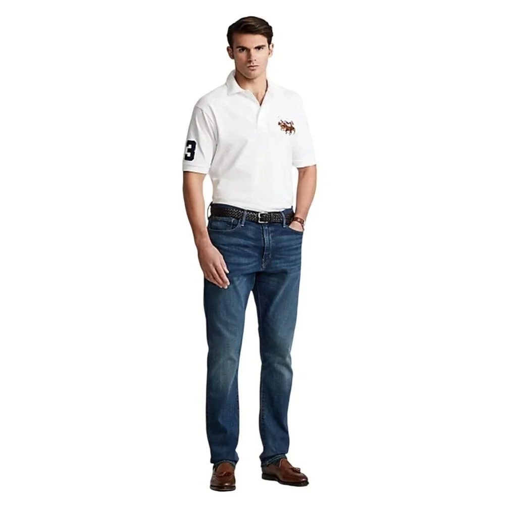 Ralph Lauren Big & Tall Triple Pony Polo Shirt White Size: 3LT (3X Large‎ Tall)